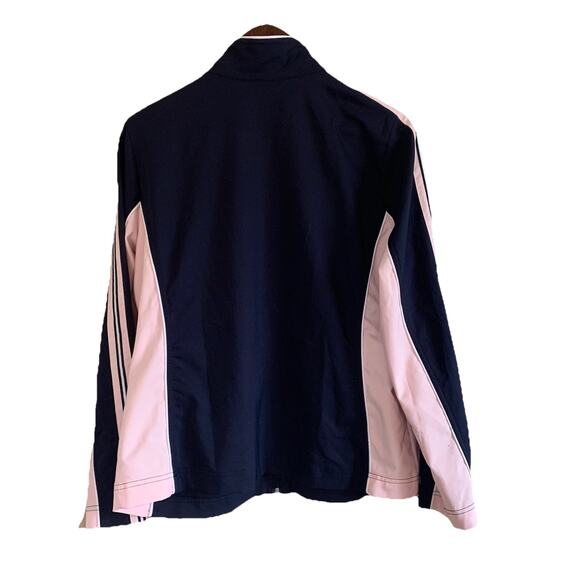 SJB Active Woman's Full Zip Windbreaker Jacket Pockets Blue & Pink Size Large - Picture 3 of 16
